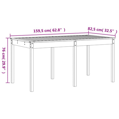 vidaXL Garden Dining Set | Natural Wood | Solid Douglas wood | Seats Many