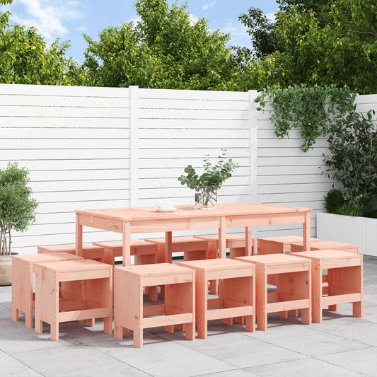 vidaXL Garden Dining Set | Natural Wood | Solid Douglas wood | Seats Many
