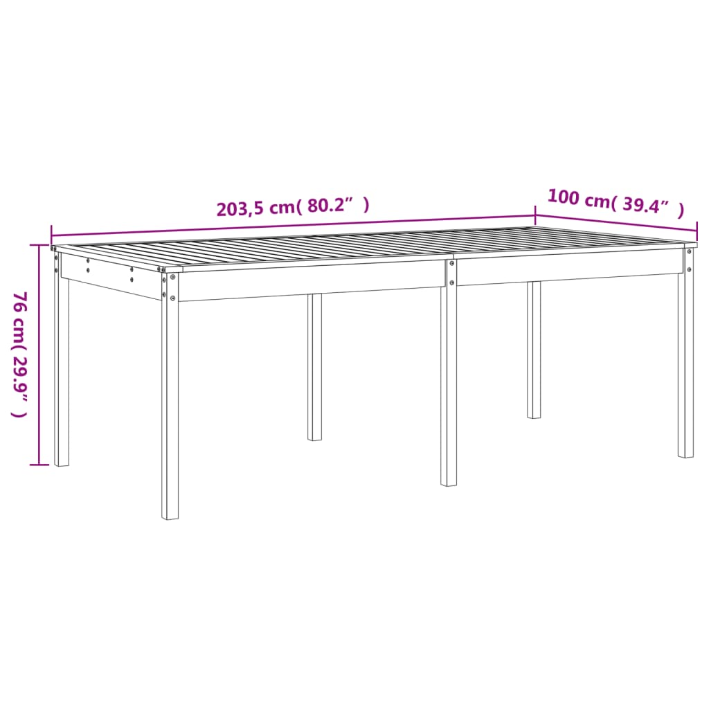 vidaXL Garden Dining Set | Honey Brown | Solid Pine Wood | Large | Seats Plenty