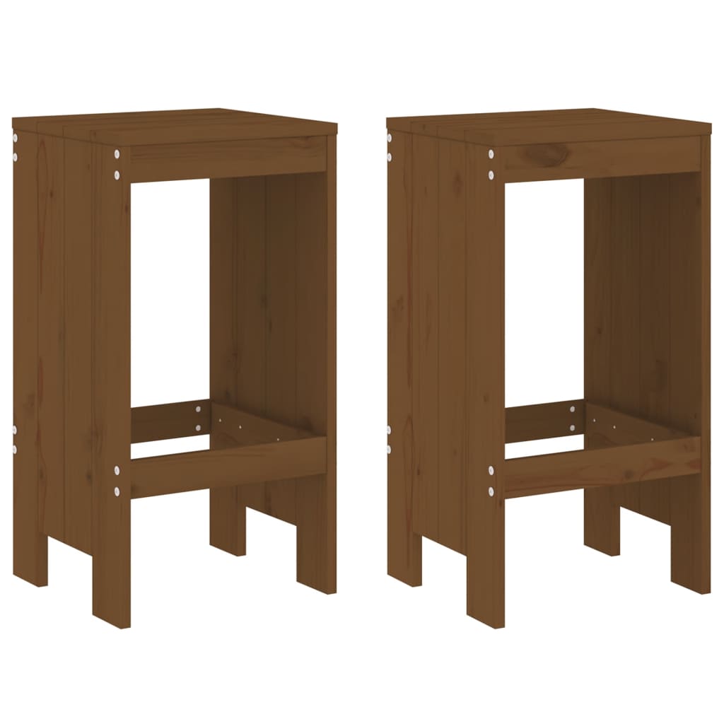 vidaXL 3 Piece Garden Bar Set Honey Brown Solid Wood Pine