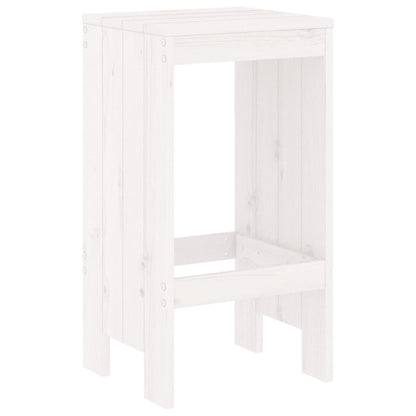 vidaXL 5 Piece Garden Bar Set White Solid Wood Pine