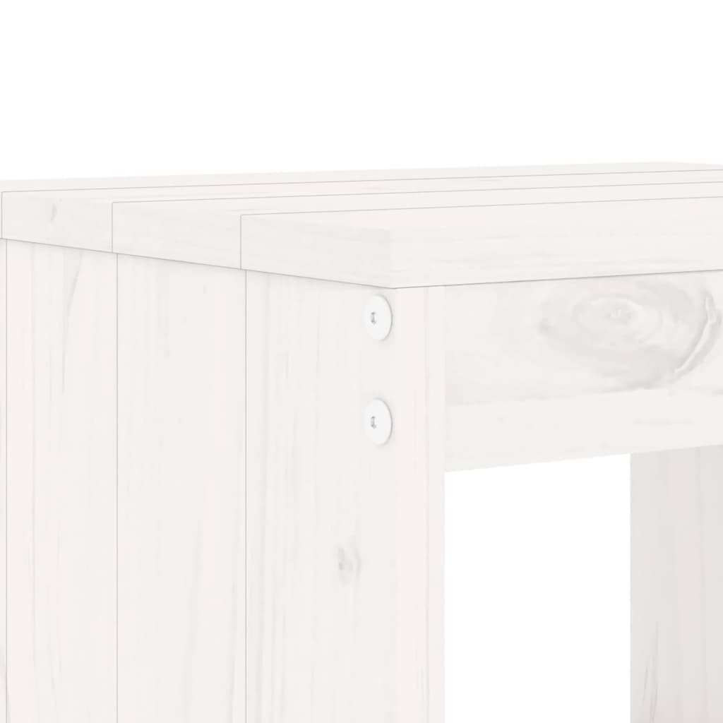 vidaXL 5 Piece Garden Bar Set White Solid Wood Pine