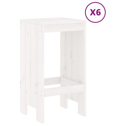 vidaXL Garden Bar Set | White | Solid pine wood | Standard | Durable | Bar Set