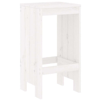 vidaXL 7 Piece Garden Bar Set White Solid Wood Pine