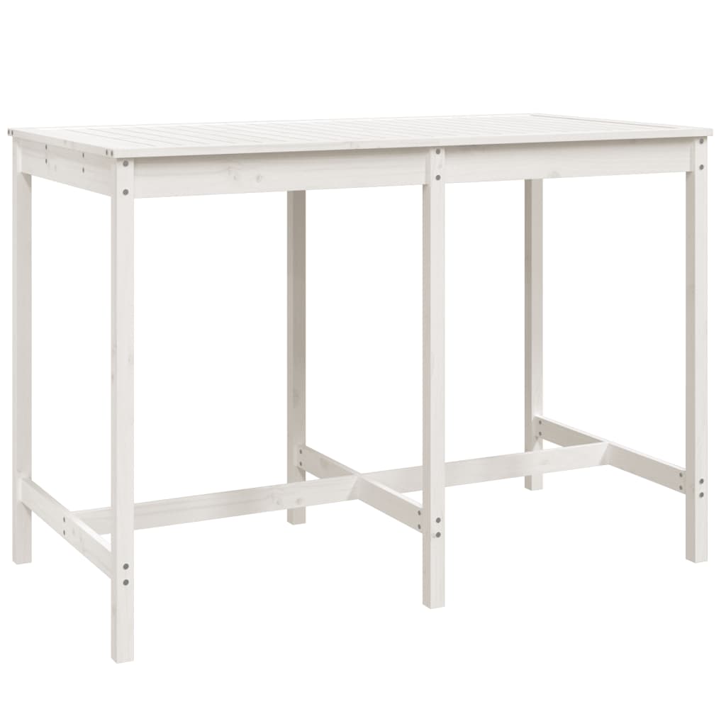 vidaXL Garden Bar Set | White | Solid pine wood | Standard | Durable | Bar Set