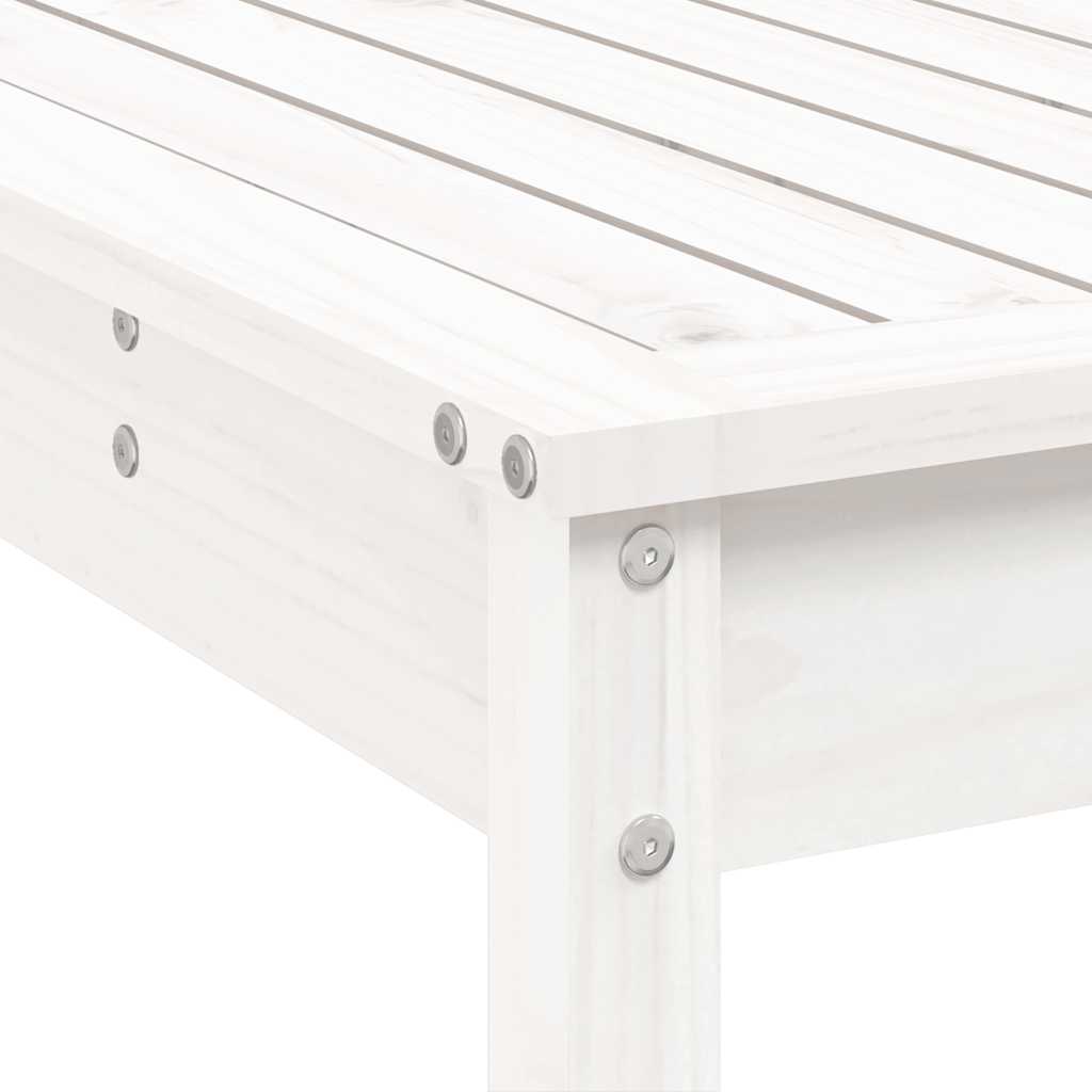 vidaXL 7 Piece Garden Bar Set White Solid Wood Pine