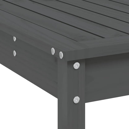 vidaXL 7 Piece Garden Bar Set Grey Solid Wood Pine