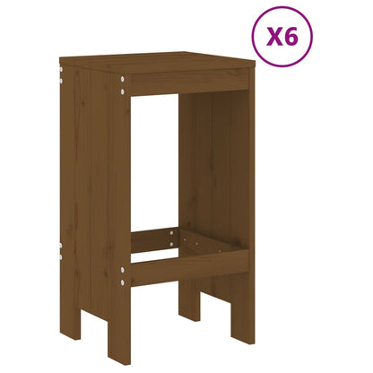 vidaXL Garden Bar Set | Honey Brown | Solid Pine Wood | For 6 people