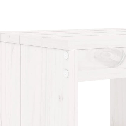 vidaXL Garden Bar Set | White | Solid Pine Wood | Large | Seats up to Many