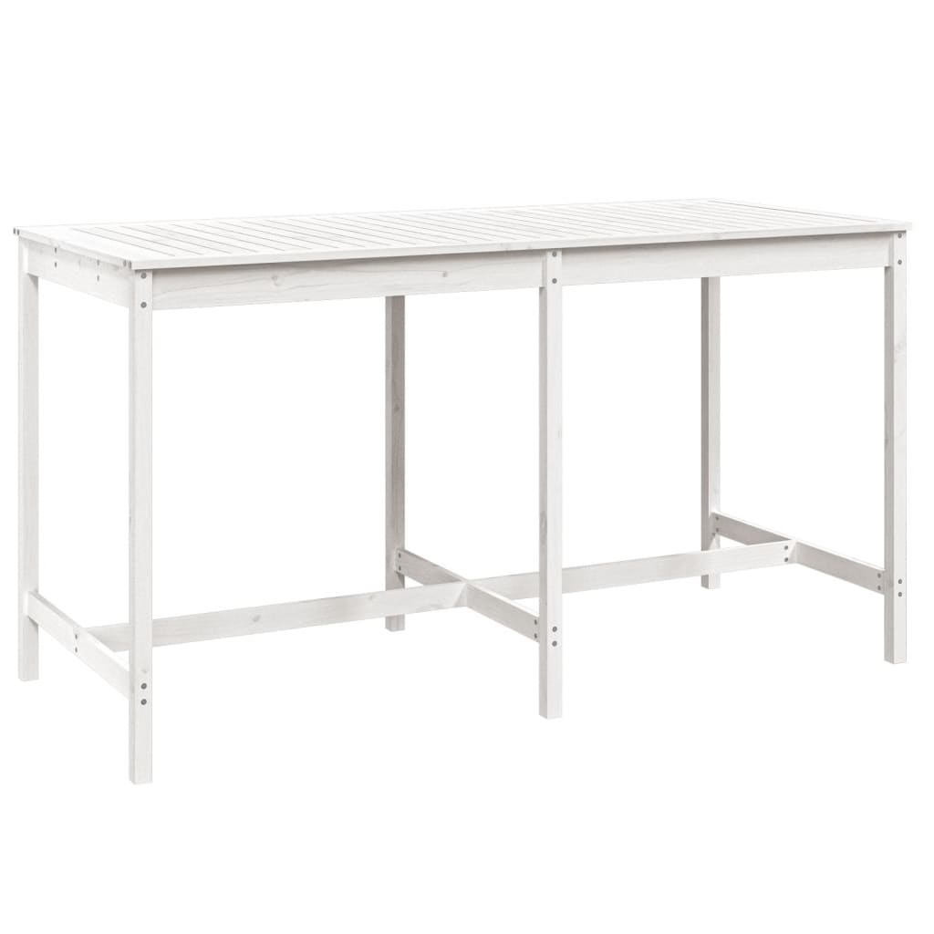 vidaXL Garden Bar Set | White | Solid Pine Wood | Large | Seats up to Many