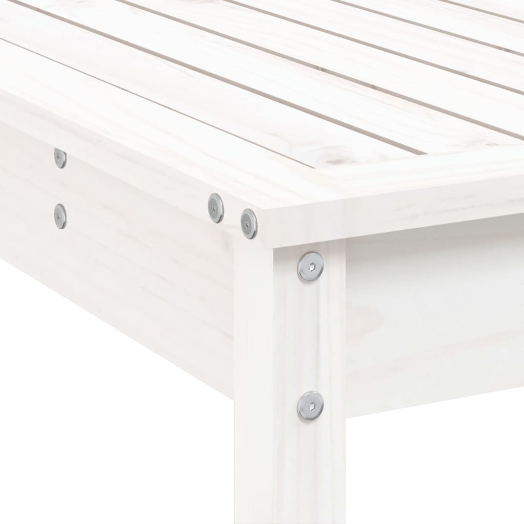 vidaXL Garden Bar Set | White | Solid Pine Wood | Large | Seats up to Many