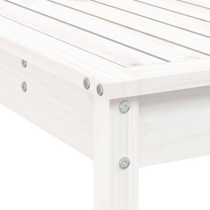 vidaXL Garden Bar Set | White | Solid Pine Wood | Large | Seats up to Many