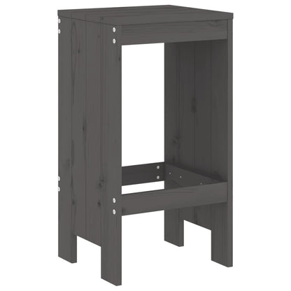 vidaXL Garden Bar Set | Grey | Solid pine wood | Large | Minimalistic
