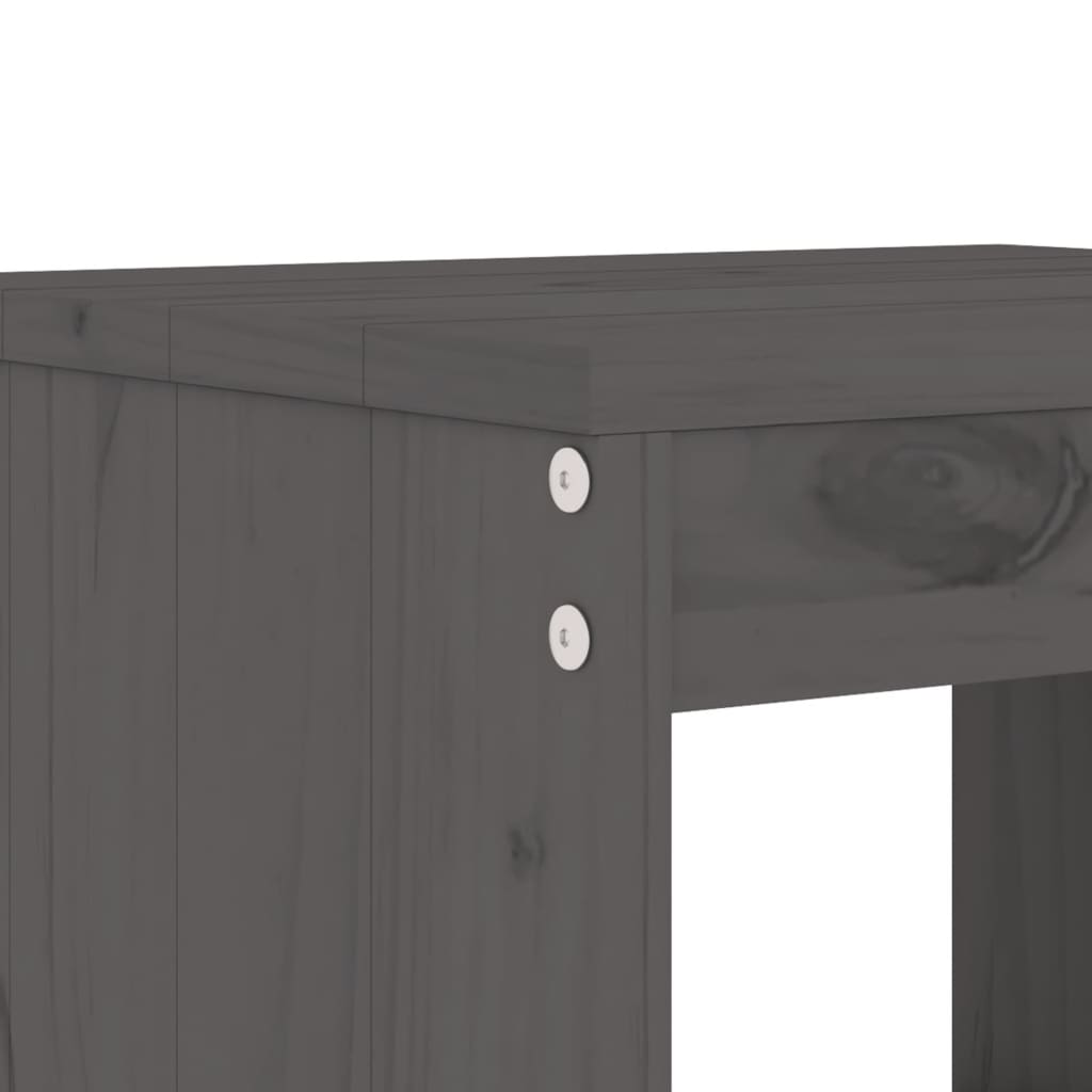 vidaXL Garden Bar Set | Grey | Solid pine wood | Large | Minimalistic