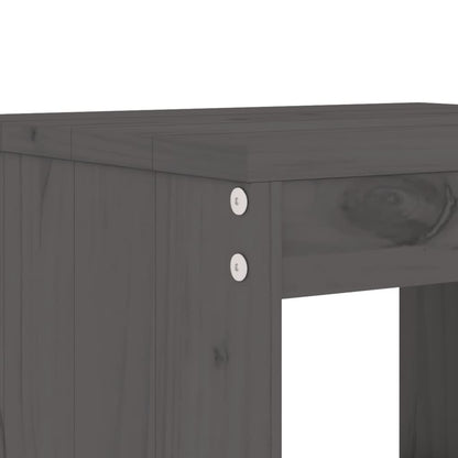 vidaXL Garden Bar Set | Grey | Solid pine wood | Large | Minimalistic