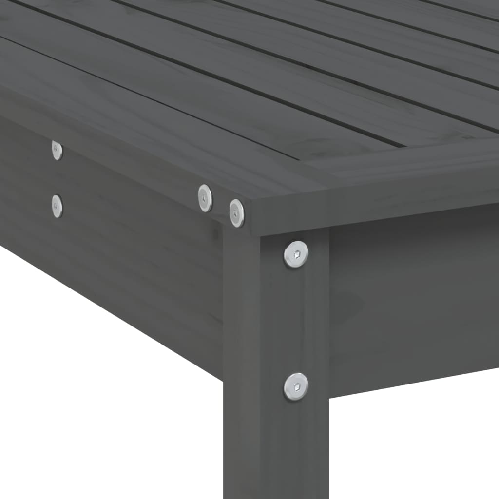 vidaXL Garden Bar Set | Grey | Solid pine wood | Large | Minimalistic