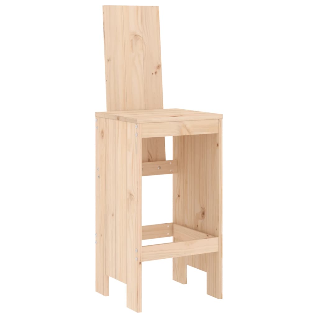 vidaXL Garden Bar Set | Natural Pine | Solid Pine Wood | Regular |  Footrest