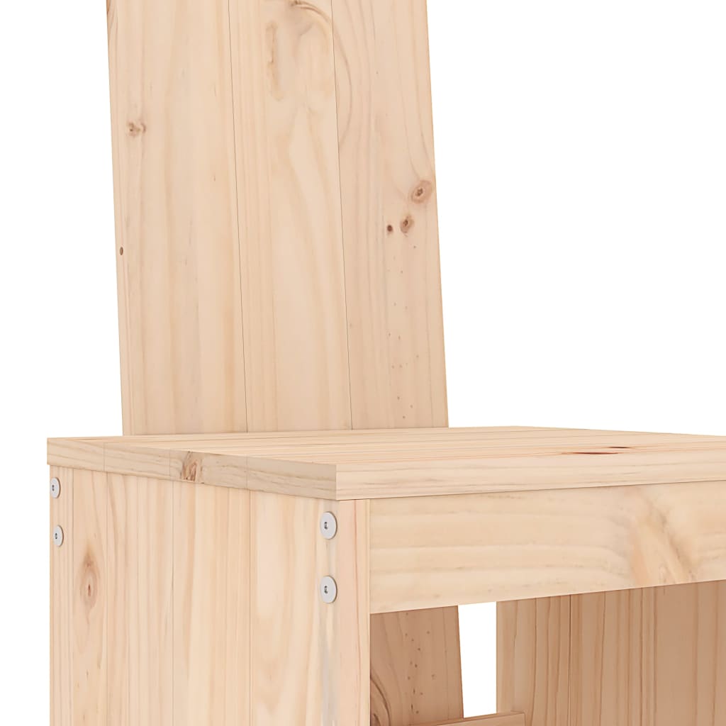 vidaXL Garden Bar Set | Natural Pine | Solid Pine Wood | Regular |  Footrest
