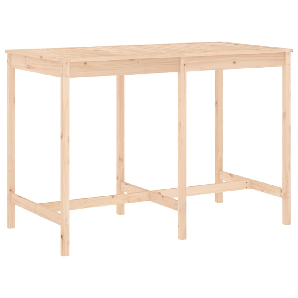 vidaXL Garden Bar Set | Natural Pine | Solid Pine Wood | Regular |  Footrest