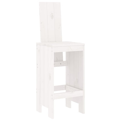 vidaXL 7 Piece Garden Bar Set White Solid Wood Pine