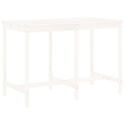vidaXL 7 Piece Garden Bar Set White Solid Wood Pine