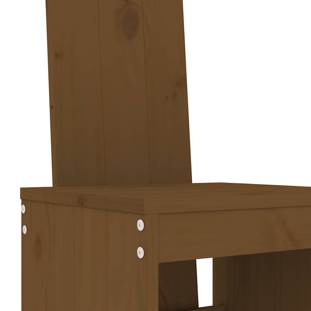 vidaXL 7 Piece Garden Bar Set Honey Brown Solid Wood Pine