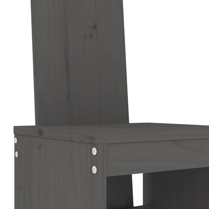 vidaXL 9 Piece Garden Bar Set Grey Solid Wood Pine
