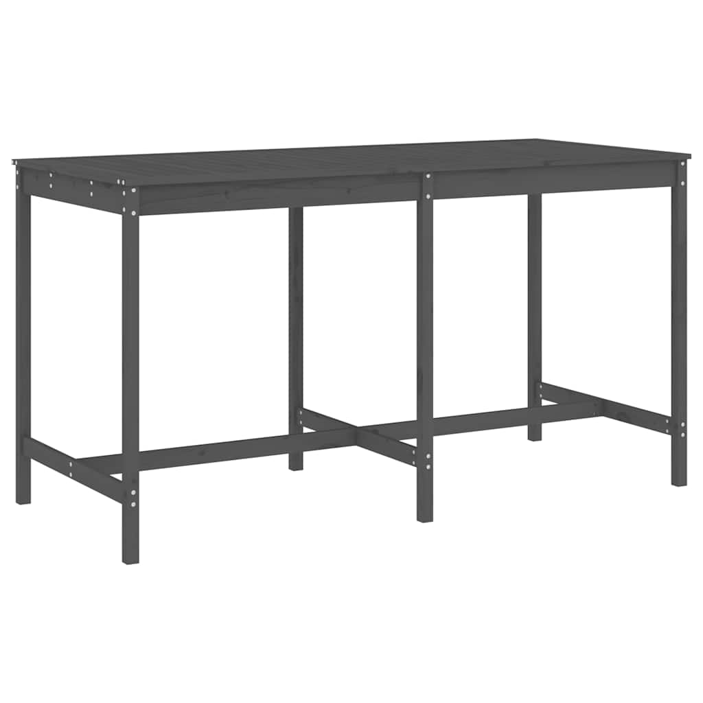 vidaXL 9 Piece Garden Bar Set Grey Solid Wood Pine