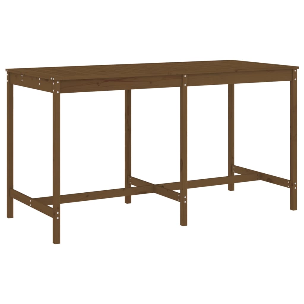 vidaXL Garden Bar Set | Honey brown | Solid pine wood | Fits 8 people | Footrest