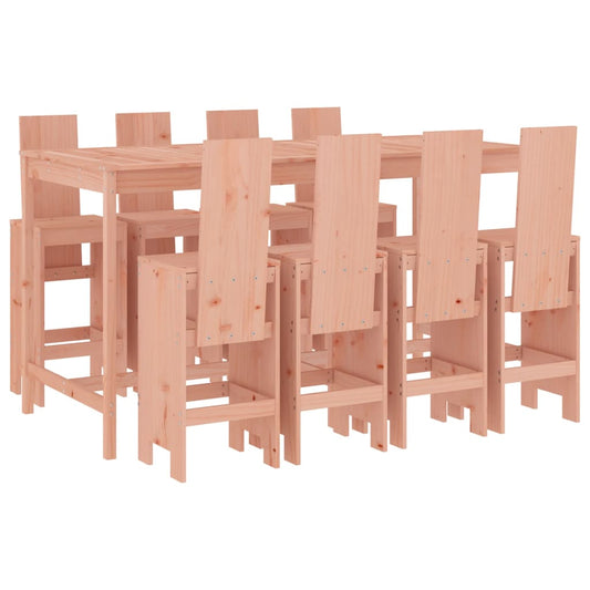 vidaXL Garden Bar Set | Natural Wood | Solid Douglas Wood | Table for 8
