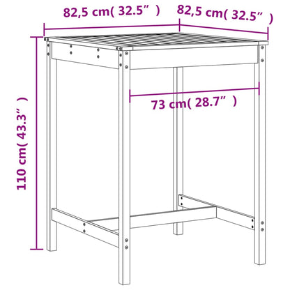 vidaXL 3 Piece Garden Bar Set Solid Wood Douglas