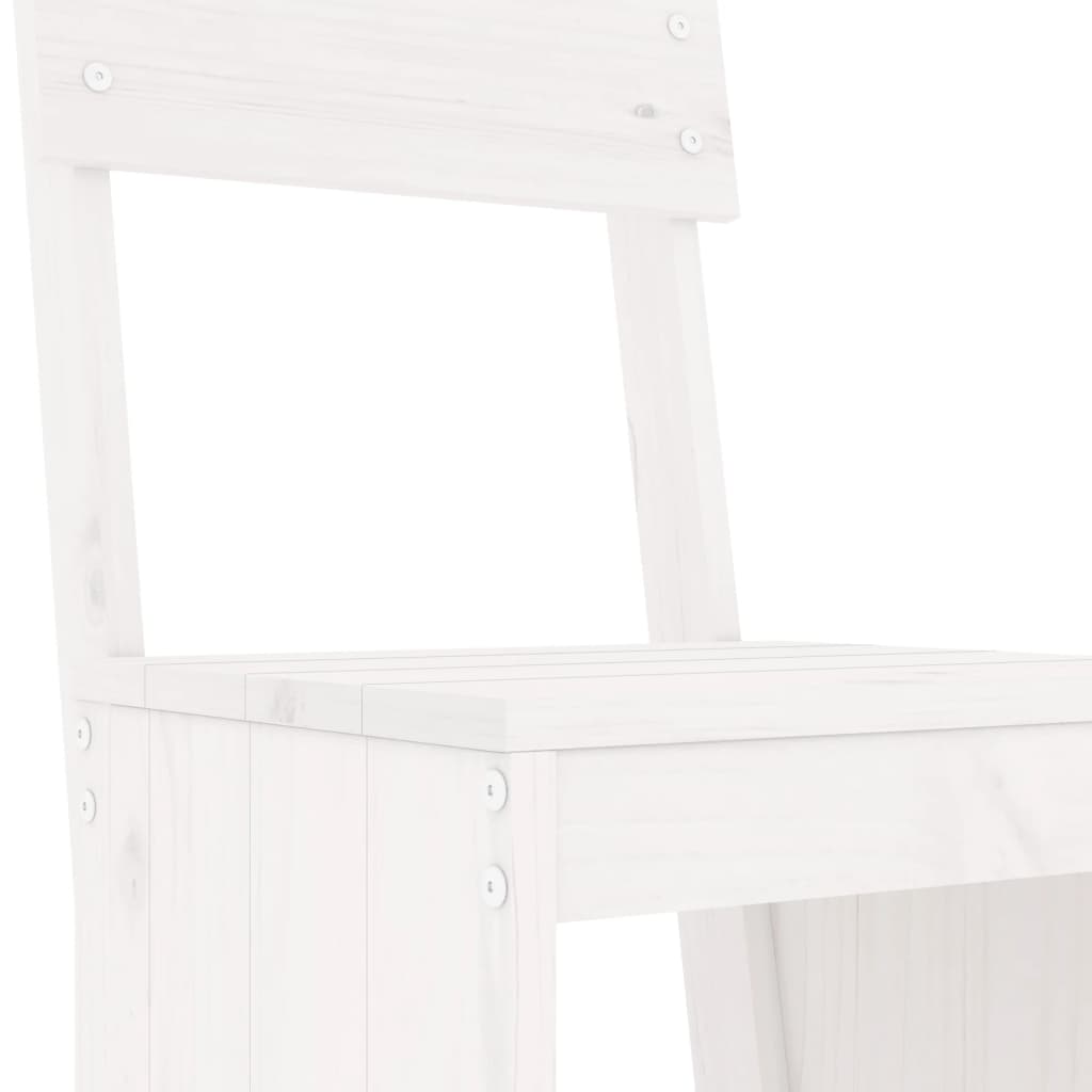vidaXL 5 Piece Garden Bar Set White Solid Wood Pine