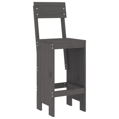vidaXL 5 Piece Garden Bar Set Grey Solid Wood Pine