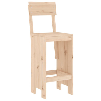 vidaXL Garden Bar Set | Natural | Solid pinewood | 7 Piece Set | Footrest