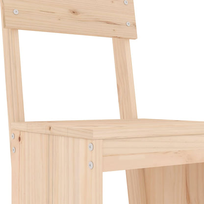 vidaXL Garden Bar Set | Natural | Solid pinewood | 7 Piece Set | Footrest