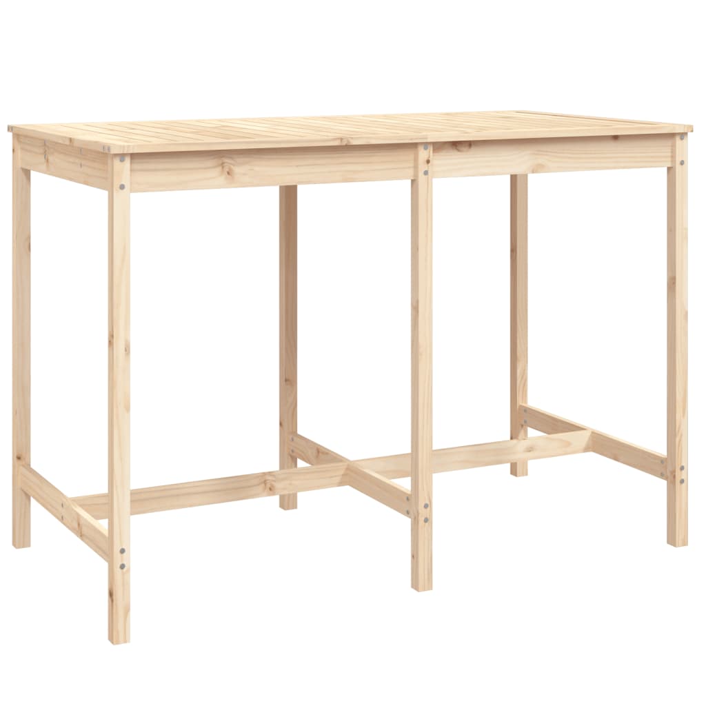 vidaXL Garden Bar Set | Natural | Solid pinewood | 7 Piece Set | Footrest