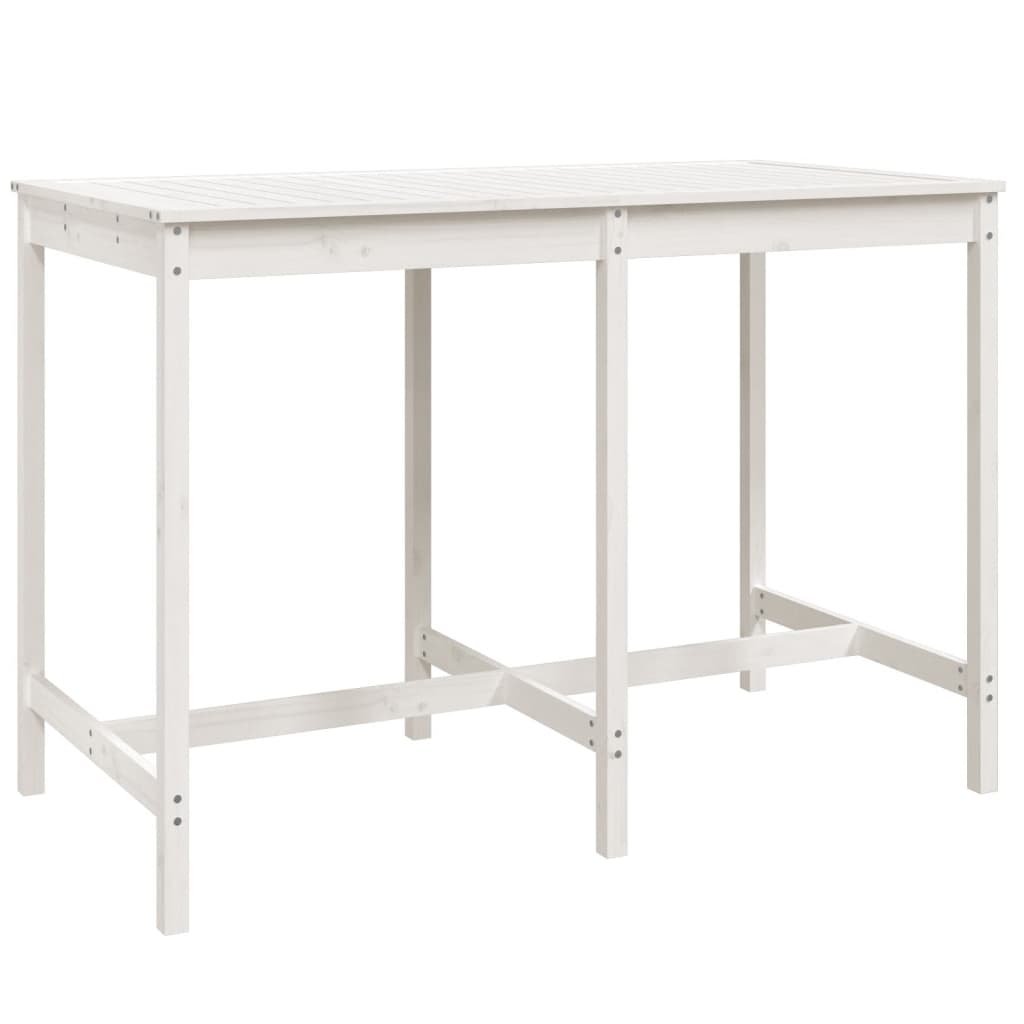 vidaXL Garden Bar Set | White | Solid pine wood | Regular |  Durable