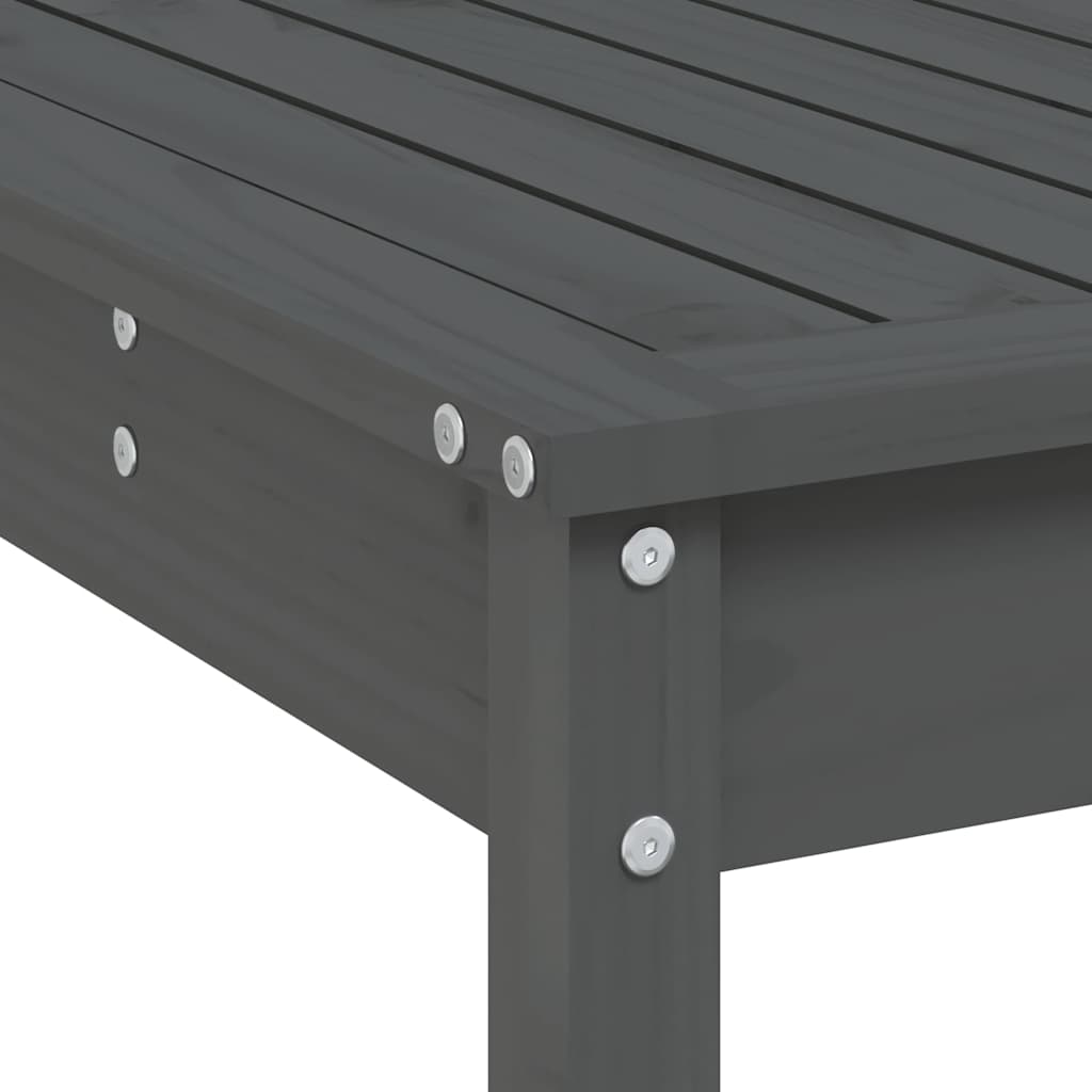 vidaXL 7 Piece Garden Bar Set Grey Solid Wood Pine