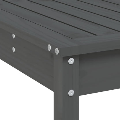 vidaXL 7 Piece Garden Bar Set Grey Solid Wood Pine