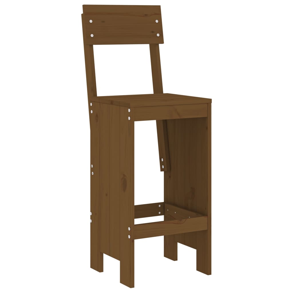 vidaXL Garden Bar Set | Honey brown | Solid pine wood | Medium | Footrest
