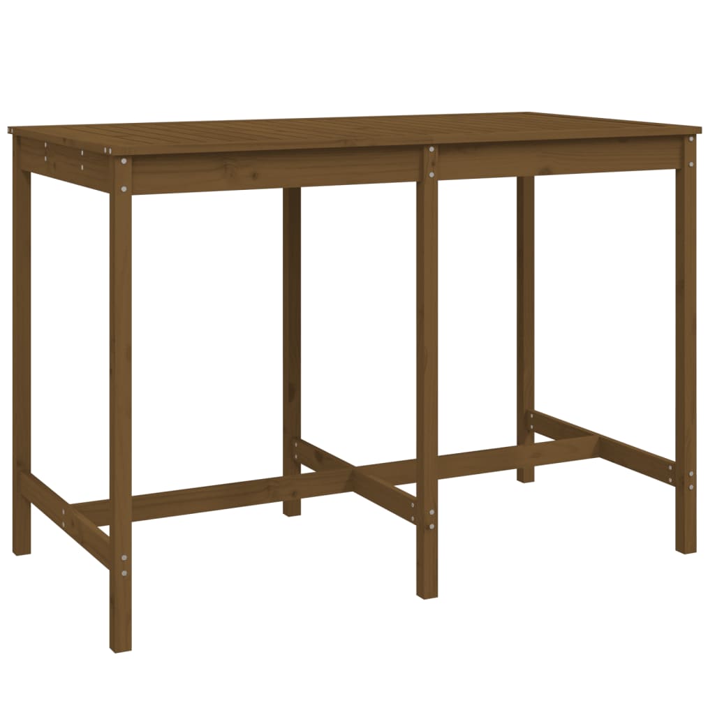 vidaXL Garden Bar Set | Honey brown | Solid pine wood | Medium | Footrest