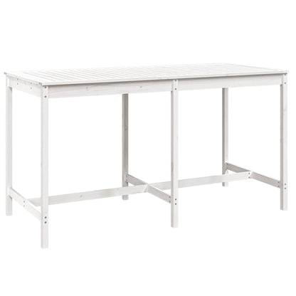 vidaXL Garden Bar Set | White | Solid pine wood | 9 Piece Bar Set | Footrest