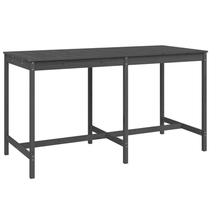 vidaXL Garden Bar Set | Grey | Solid pine wood | Large | Footrest