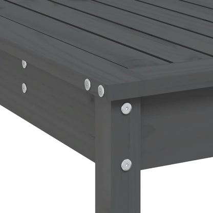 vidaXL Garden Bar Set | Grey | Solid pine wood | Large | Footrest