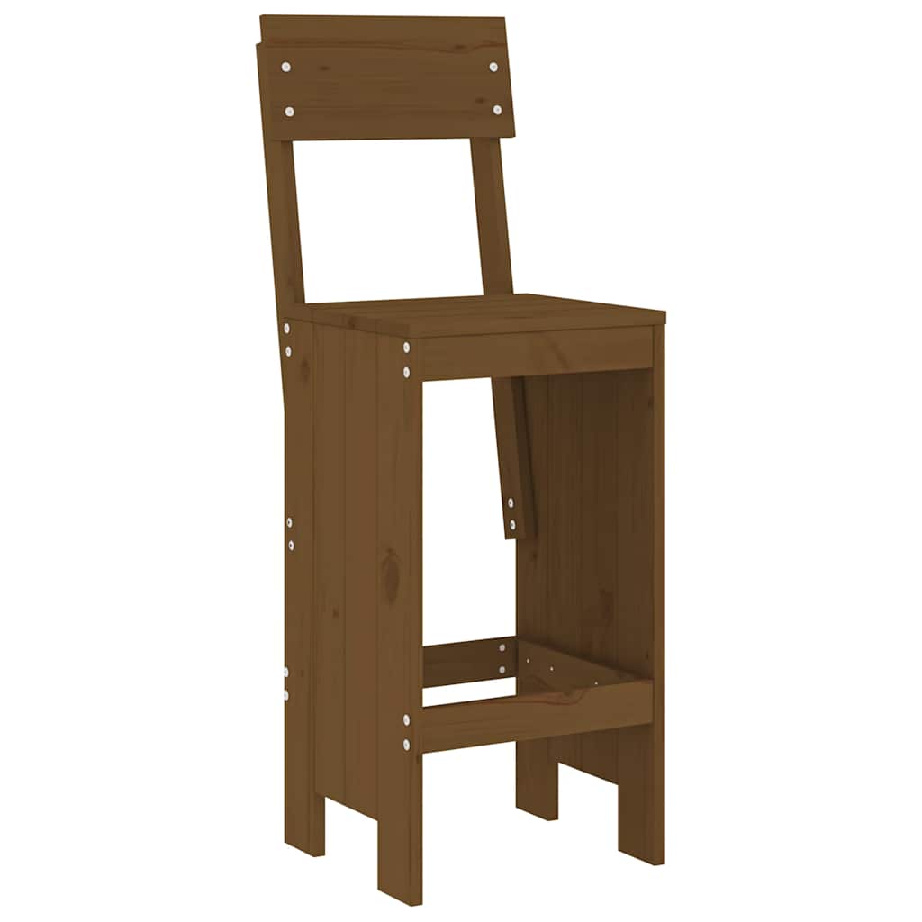 vidaXL 9 Piece Garden Bar Set Honey Brown Solid Wood Pine