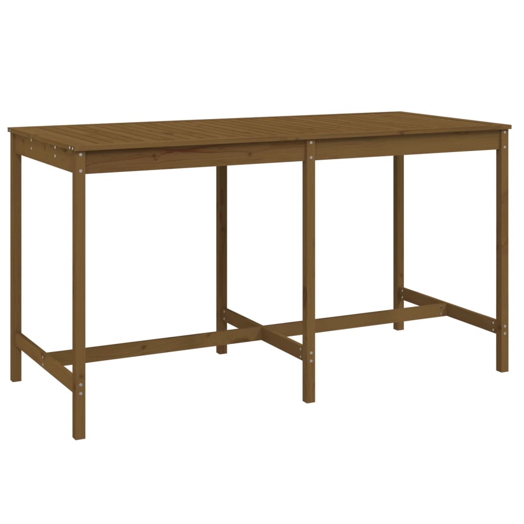 vidaXL Garden Bar Set | Honey Brown | Solid Pine Wood | Large | Footrest