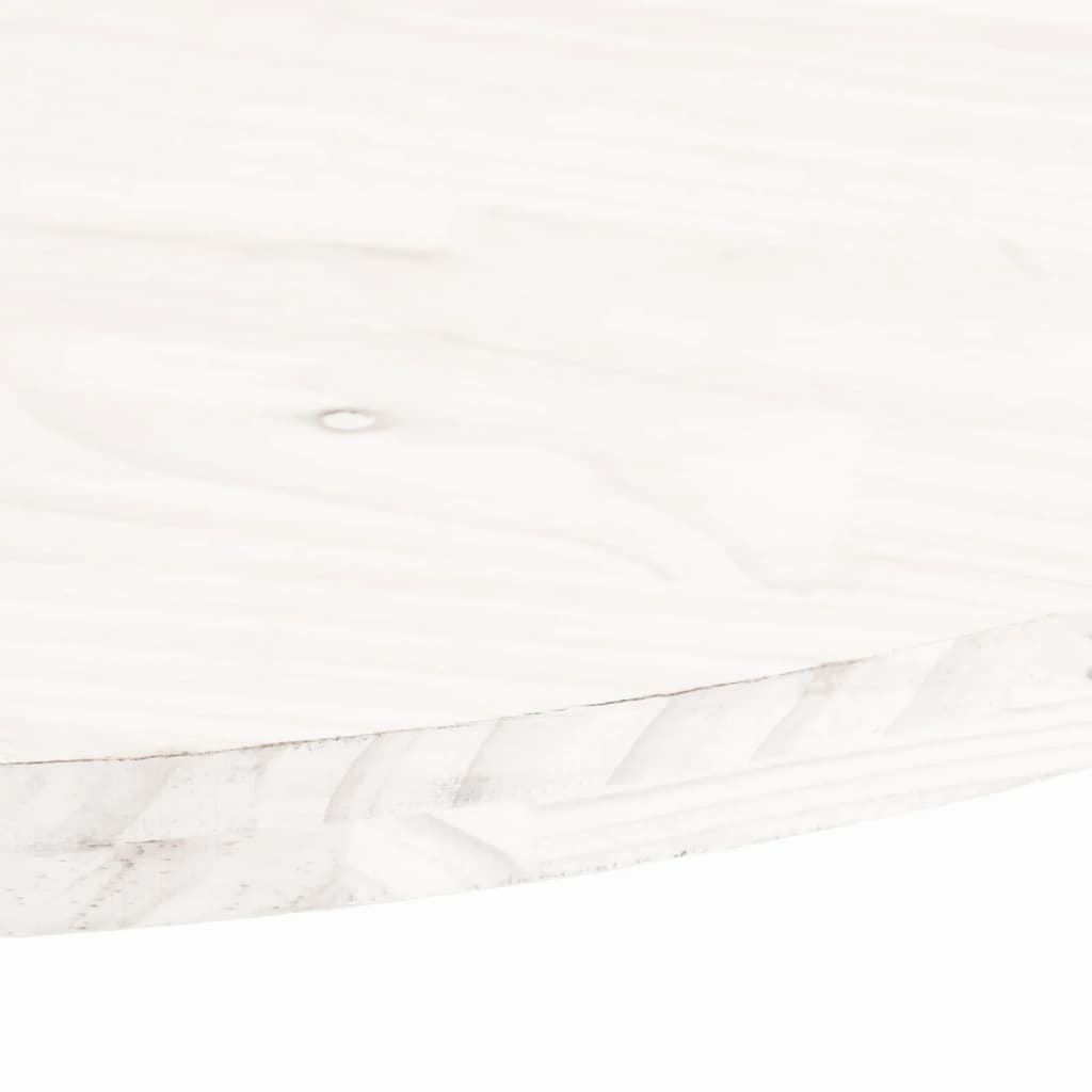 vidaXL Table Top White 70x35x2.5 cm Solid Wood Pine Oval