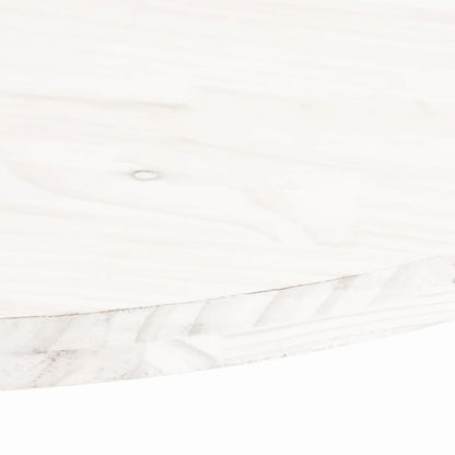 vidaXL Table Top White 70x35x2.5 cm Solid Wood Pine Oval