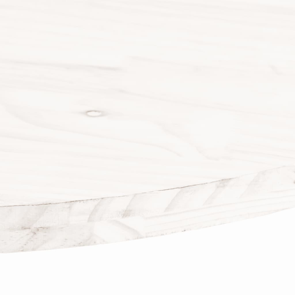 vidaXL Table Top White 100x50x2.5 cm Solid Wood Pine Oval