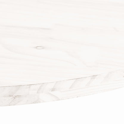 vidaXL Table Top White 100x50x2.5 cm Solid Wood Pine Oval